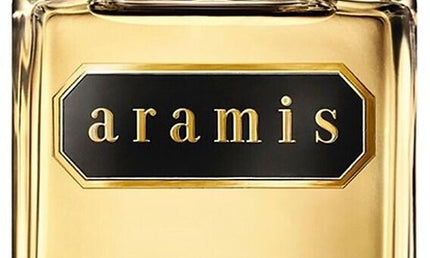 goldener flakon mit goldenem aramis schriftzug und goldenem deckel